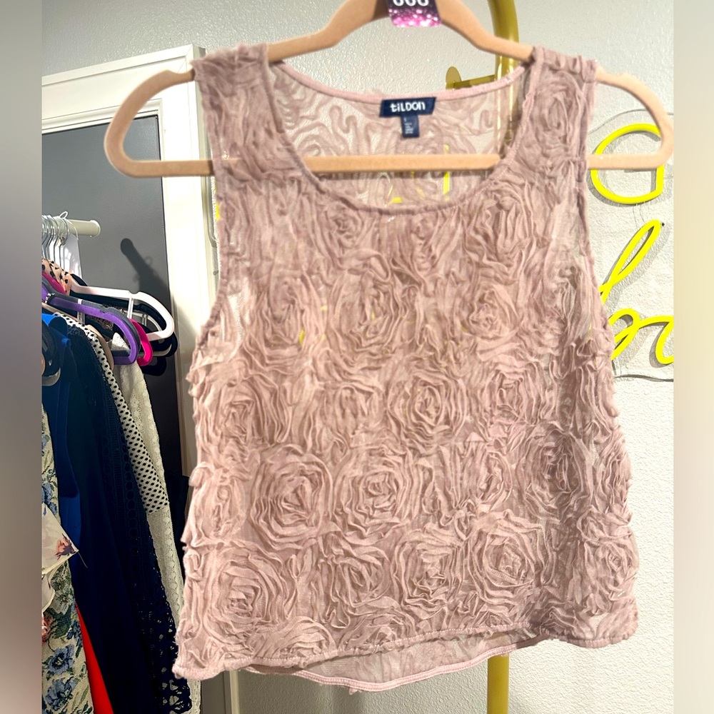 Tildon Floral Appliqué Top